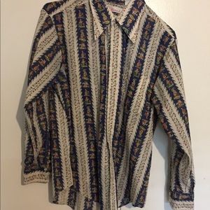 Men’s Large Long Sleeve Button Up Hippie Shirt